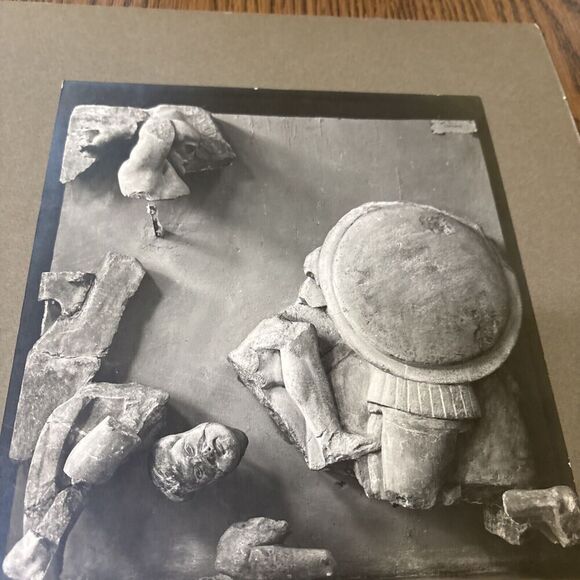 Vintage Greek Sculpture Labors of Herakles Metope Temple of Zeus Mounted Photo - Picture 3 of 5